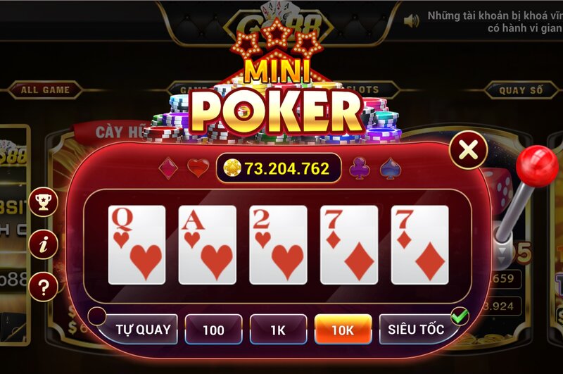 Tuyệt chiêu chơi game đổi thưởng Mini Poker Go88 nắm chắc phần thắng trong tay